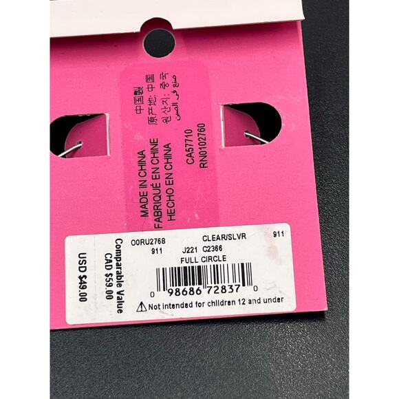 Kate Spade NY Full Circle Huggie CZ Pave Hoop Silver Plated Earrings New - Picture 7 of 7